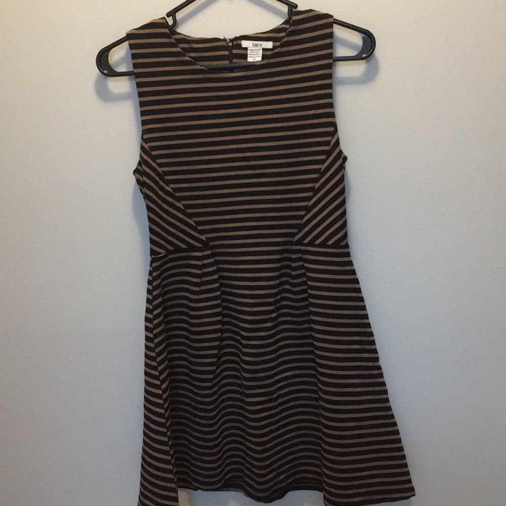 Like 🆕 Bar III S striped brown/black A-line dress